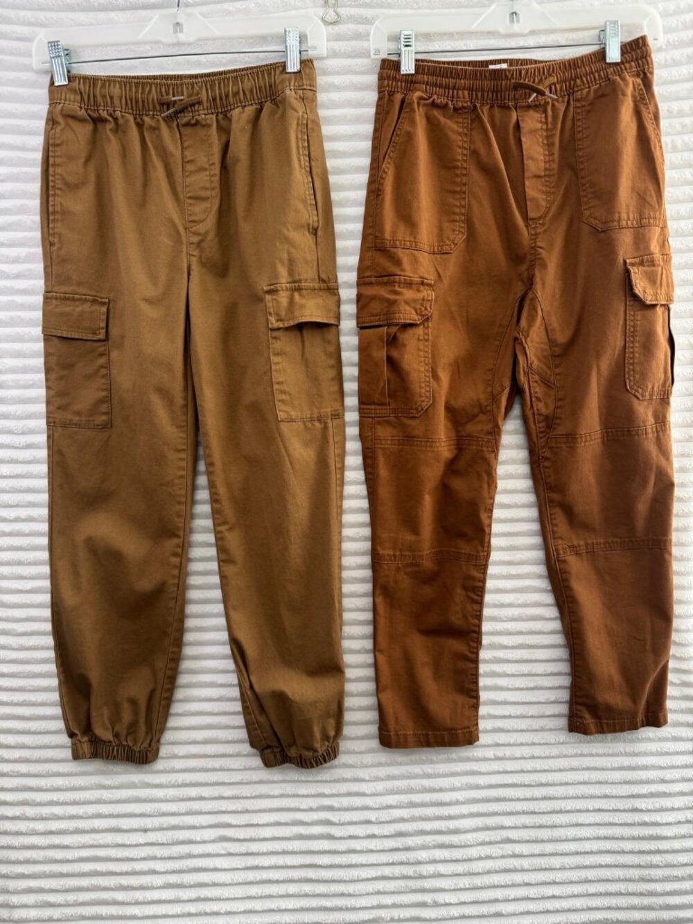 GAP Cargo Pants Kids Size 12 XL Khaki Woven Cargo, Utility Jogger 2 Piece Bundle